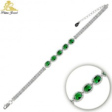 Gümüş Zirkon Taşlı Bilezik / Bileklik